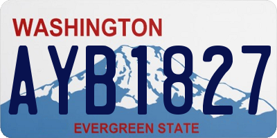 WA license plate AYB1827