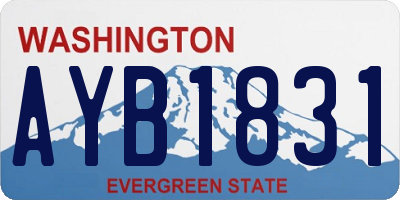 WA license plate AYB1831