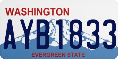 WA license plate AYB1833
