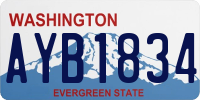 WA license plate AYB1834