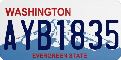 WA license plate AYB1835