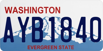 WA license plate AYB1840