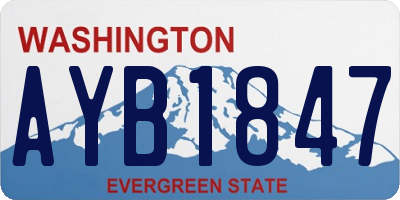 WA license plate AYB1847