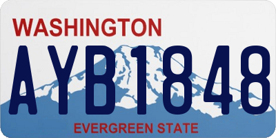 WA license plate AYB1848