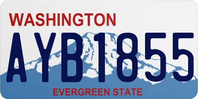 WA license plate AYB1855