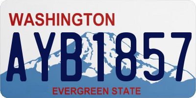 WA license plate AYB1857