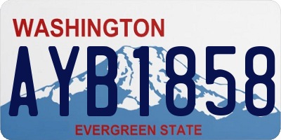 WA license plate AYB1858