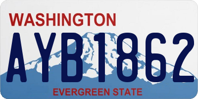 WA license plate AYB1862