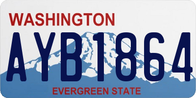 WA license plate AYB1864
