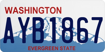 WA license plate AYB1867