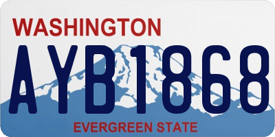 WA license plate AYB1868