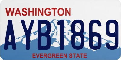 WA license plate AYB1869