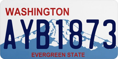 WA license plate AYB1873