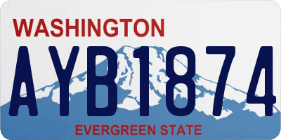 WA license plate AYB1874