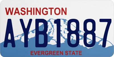 WA license plate AYB1887