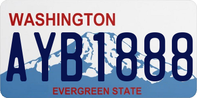 WA license plate AYB1888