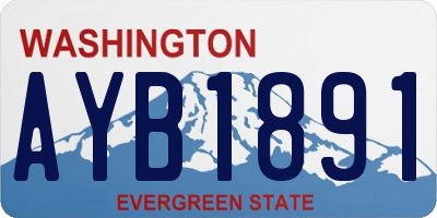 WA license plate AYB1891