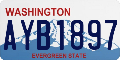 WA license plate AYB1897