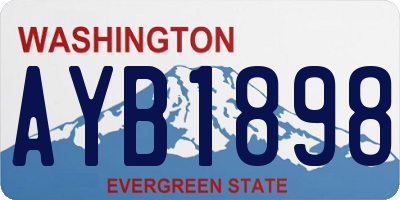 WA license plate AYB1898
