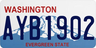 WA license plate AYB1902