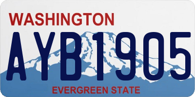 WA license plate AYB1905