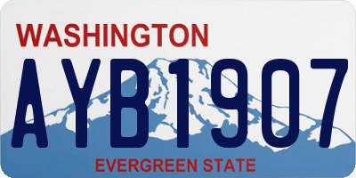 WA license plate AYB1907