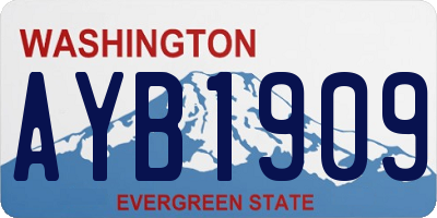 WA license plate AYB1909