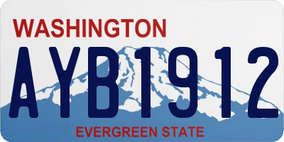 WA license plate AYB1912