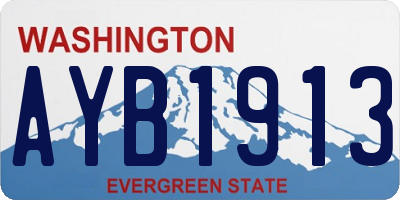 WA license plate AYB1913