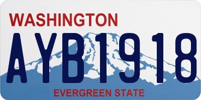WA license plate AYB1918