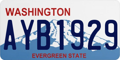 WA license plate AYB1929