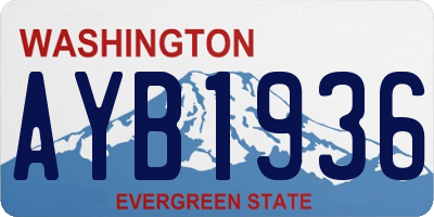 WA license plate AYB1936