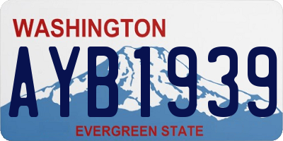 WA license plate AYB1939