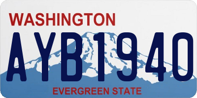 WA license plate AYB1940