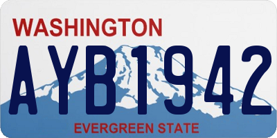 WA license plate AYB1942