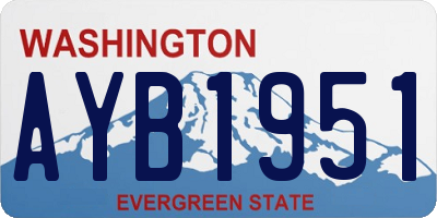 WA license plate AYB1951
