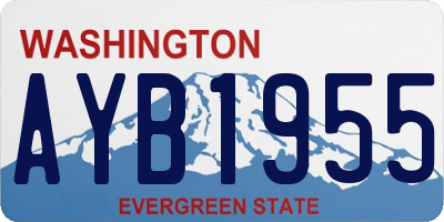 WA license plate AYB1955