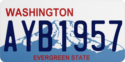WA license plate AYB1957