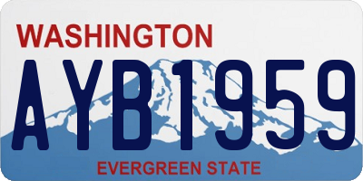 WA license plate AYB1959