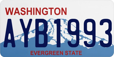 WA license plate AYB1993