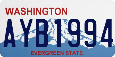 WA license plate AYB1994