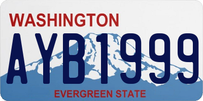 WA license plate AYB1999