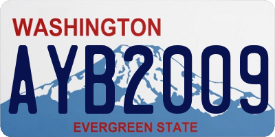 WA license plate AYB2009