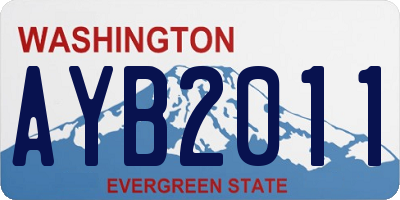 WA license plate AYB2011