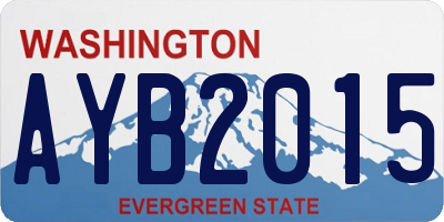 WA license plate AYB2015