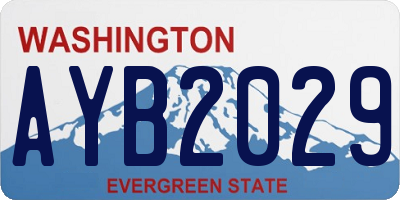 WA license plate AYB2029