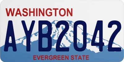 WA license plate AYB2042