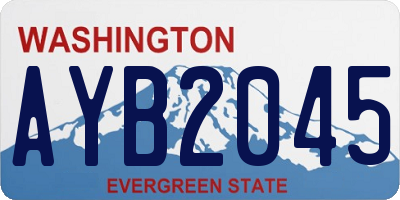 WA license plate AYB2045