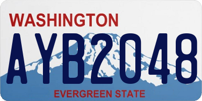 WA license plate AYB2048