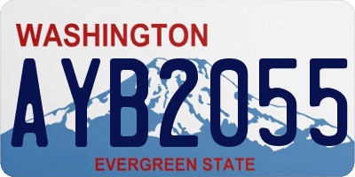 WA license plate AYB2055